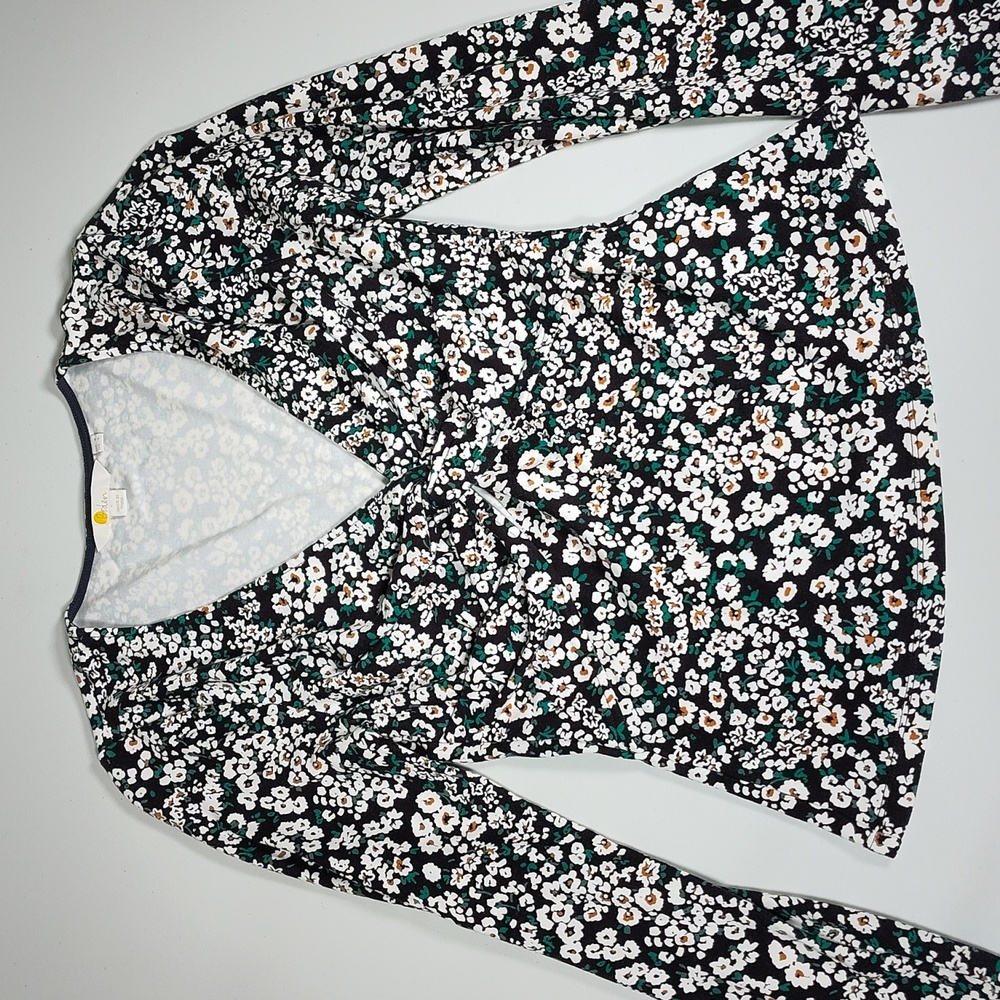 Boden floral ponte twist front long sleeve top 4